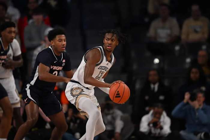 Georgia Tech guard Miles Kelly vs Virginia
